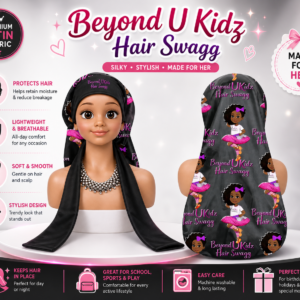 Beyond u kidz hair Bonnets (BLACK)